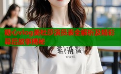 糖心vlog美杜莎演员表全解析及精彩幕后故事揭秘